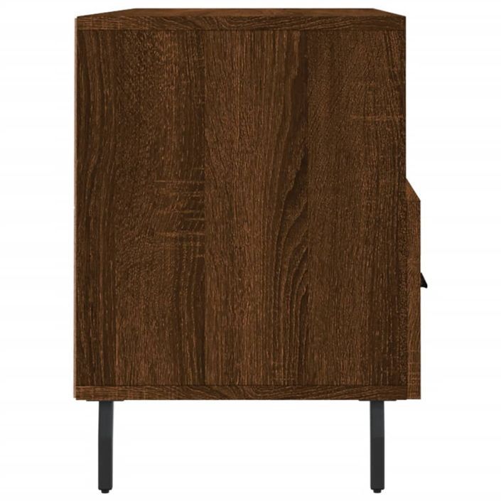 Meuble TV chêne marron 102x36x50 cm bois d'ingénierie - Photo n°7