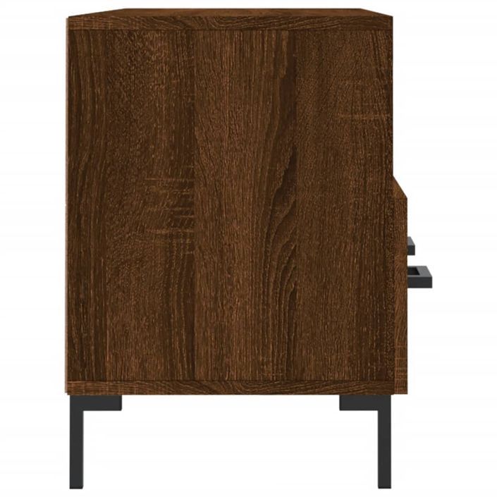 Meuble TV chêne marron 102x36x50 cm bois d'ingénierie - Photo n°7