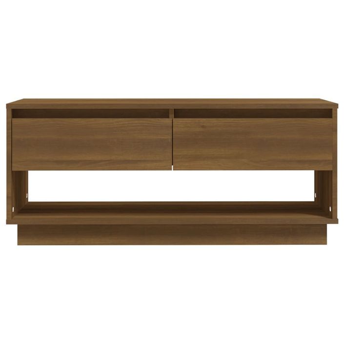 Meuble TV Chêne marron 102x41x44 cm Bois d'ingénierie - Photo n°5