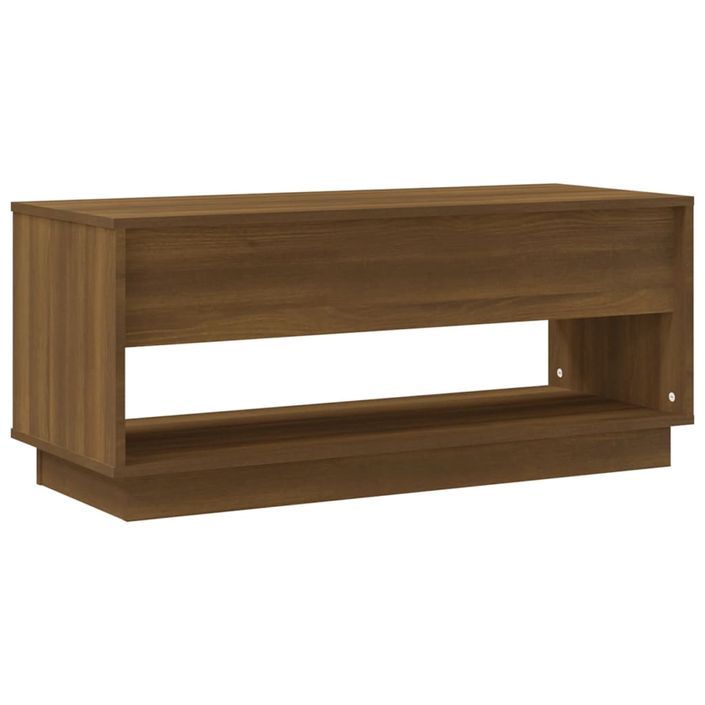 Meuble TV Chêne marron 102x41x44 cm Bois d'ingénierie - Photo n°7