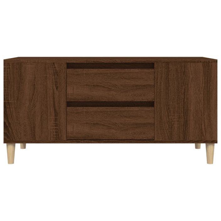 Meuble TV Chêne marron 102x44,5x50 cm Bois d'ingénierie - Photo n°7