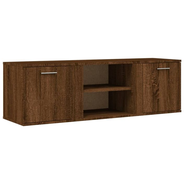 Meuble TV chêne marron 120x34x37 cm bois d'ingénierie - Photo n°1