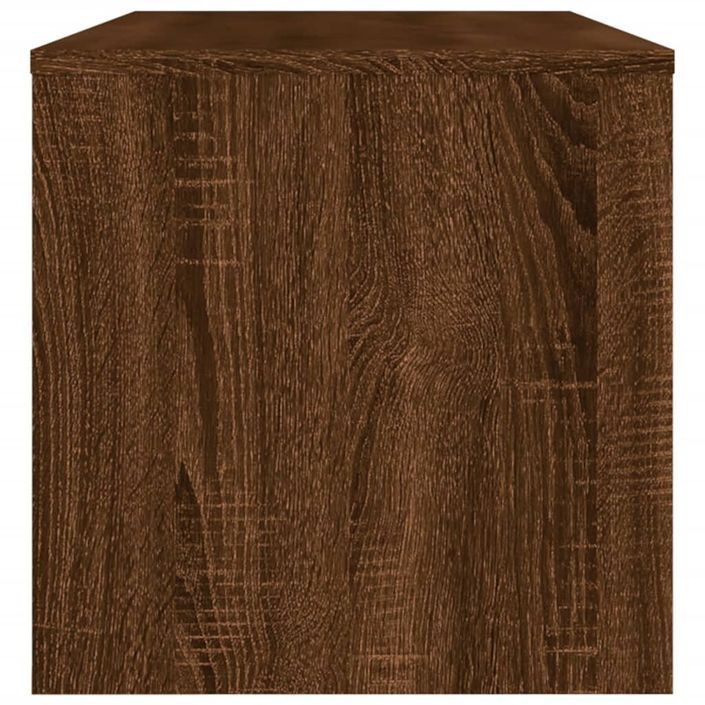 Meuble TV chêne marron 120x34x37 cm bois d'ingénierie - Photo n°5