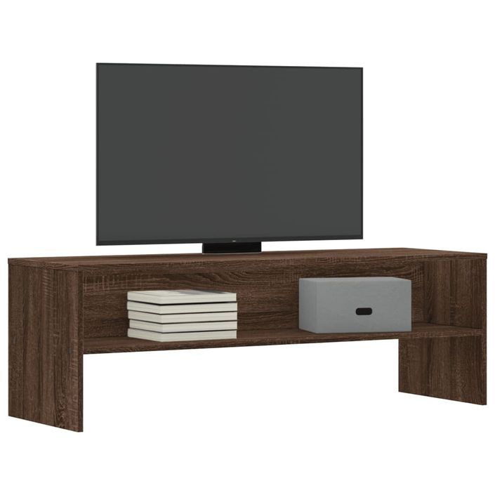 Meuble TV chêne marron 120x40x40 cm bois d'ingénierie - Photo n°3