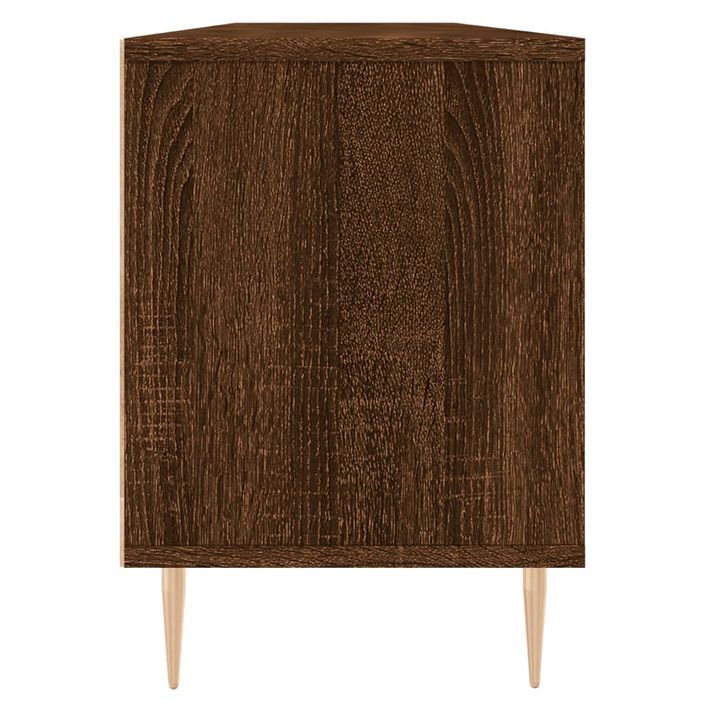 Meuble TV chêne marron 150x30x44,5 cm bois d'ingénierie - Photo n°7