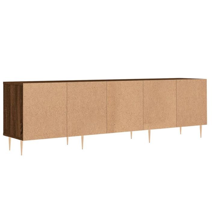 Meuble TV chêne marron 150x30x44,5 cm bois d'ingénierie - Photo n°8