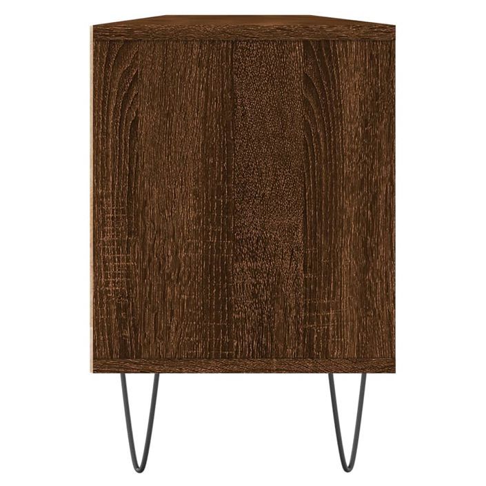 Meuble TV chêne marron 150x30x44,5 cm bois d'ingénierie - Photo n°7