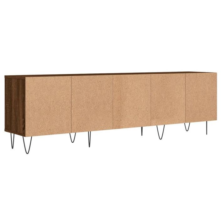 Meuble TV chêne marron 150x30x44,5 cm bois d'ingénierie - Photo n°8