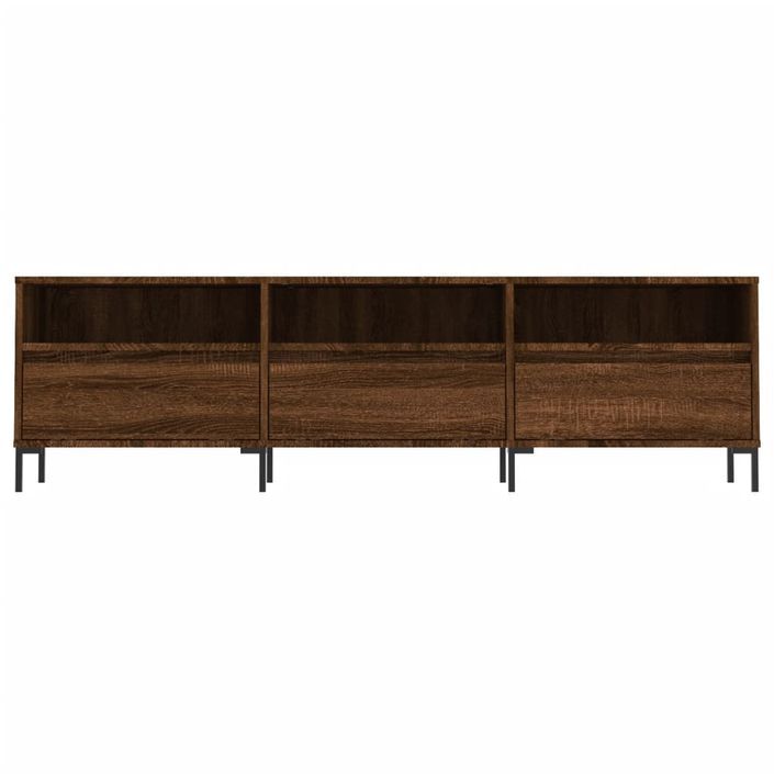 Meuble TV chêne marron 150x30x44,5 cm bois d'ingénierie - Photo n°5