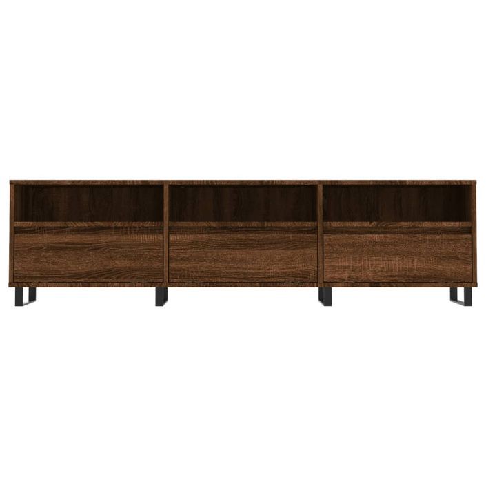 Meuble TV chêne marron 150x30x44,5 cm bois d'ingénierie - Photo n°5