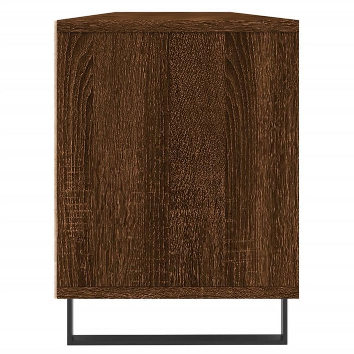 Meuble TV chêne marron 150x30x44,5 cm bois d'ingénierie - Photo n°7