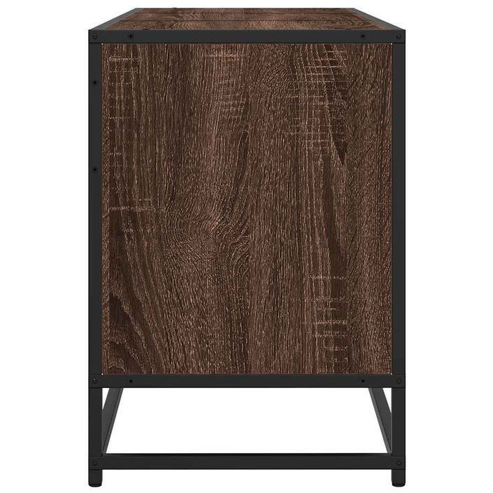 Meuble TV chêne marron 150x35x41 cm bois d'ingénierie et métal - Photo n°5