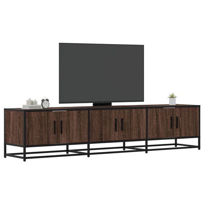 Meuble TV chêne marron 180x35x41 cm bois d'ingénierie - Photo n°1