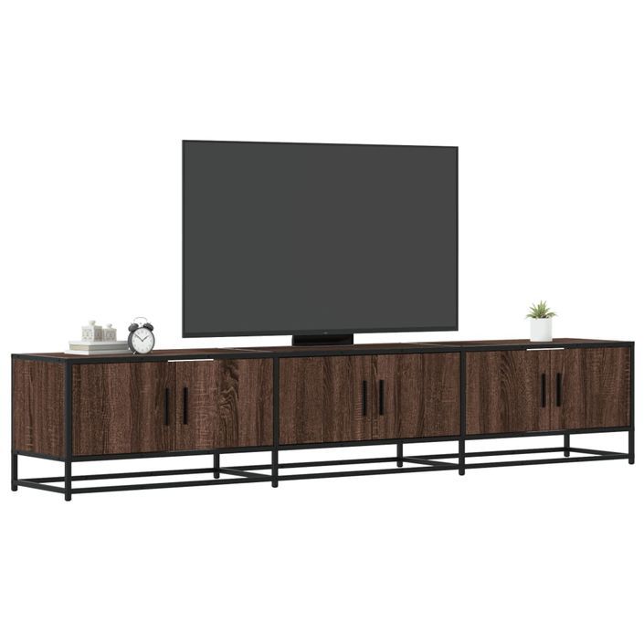 Meuble TV chêne marron 210x35x41 cm bois d'ingénierie - Photo n°1