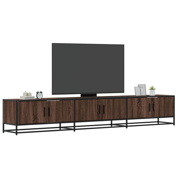 Meuble TV chêne marron 240x35x41 cm bois d'ingénierie - Photo n°1