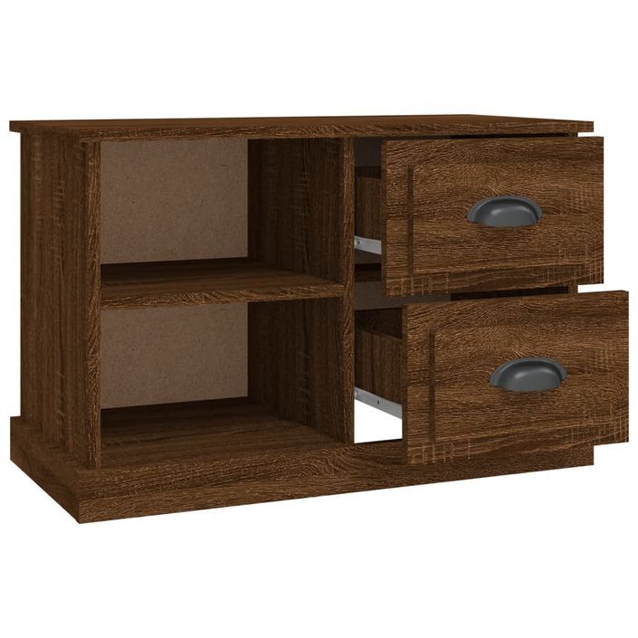 Meuble TV chêne marron 73x35,5x47,5 cm bois d'ingénierie - Photo n°7