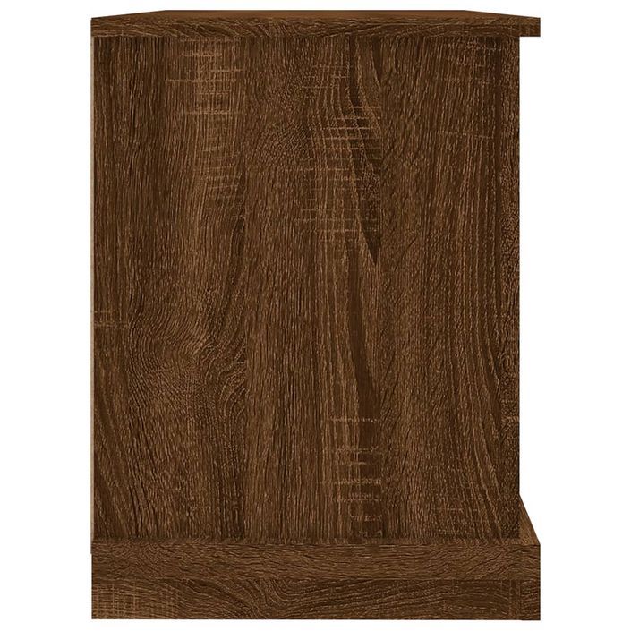 Meuble TV chêne marron 73x35,5x47,5 cm bois d'ingénierie - Photo n°8