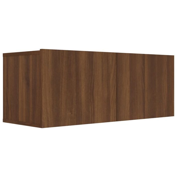 Meuble TV Chêne marron 80x30x30 cm Bois d'ingénierie - Photo n°1