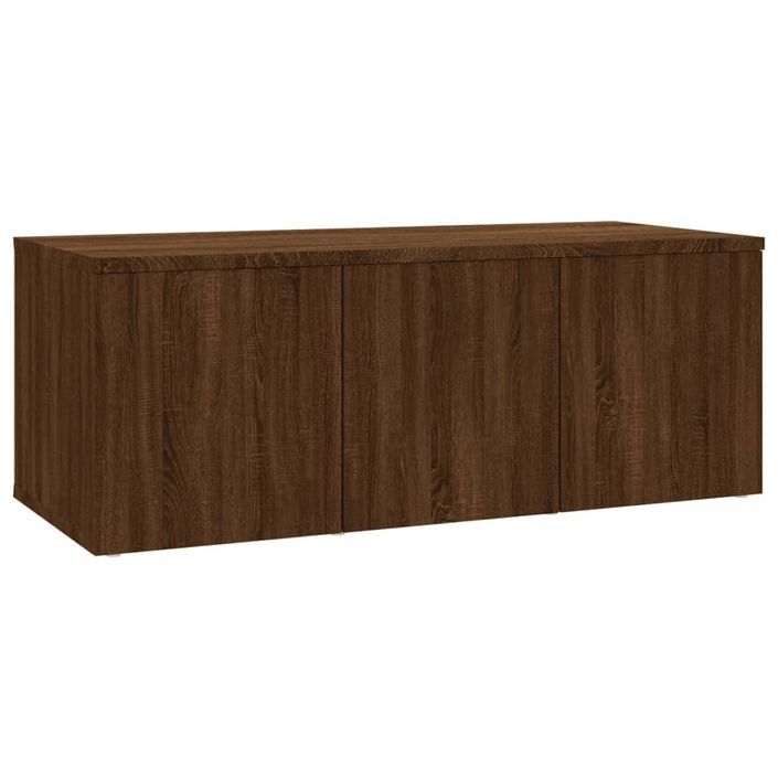 Meuble TV Chêne marron 80x34x30 cm Bois d'ingénierie - Photo n°2