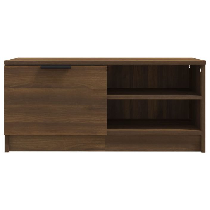 Meuble TV Chêne marron 80x35x36,5 cm Bois d'ingénierie - Photo n°5