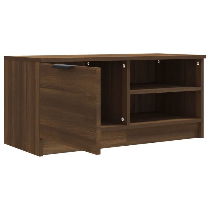 Meuble TV Chêne marron 80x35x36,5 cm Bois d'ingénierie - Photo n°6