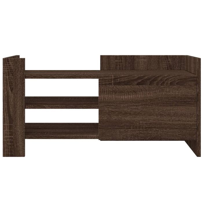 Meuble TV chêne marron 80x35x40 cm bois d'ingénierie - Photo n°4