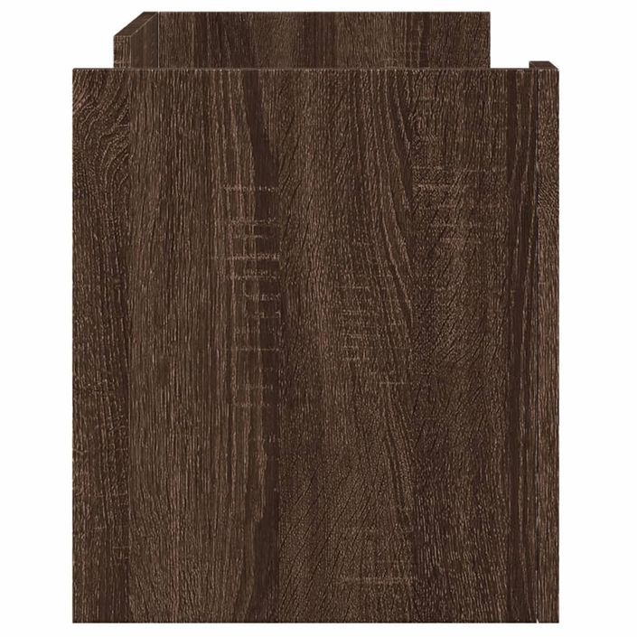 Meuble TV chêne marron 80x35x40 cm bois d'ingénierie - Photo n°5