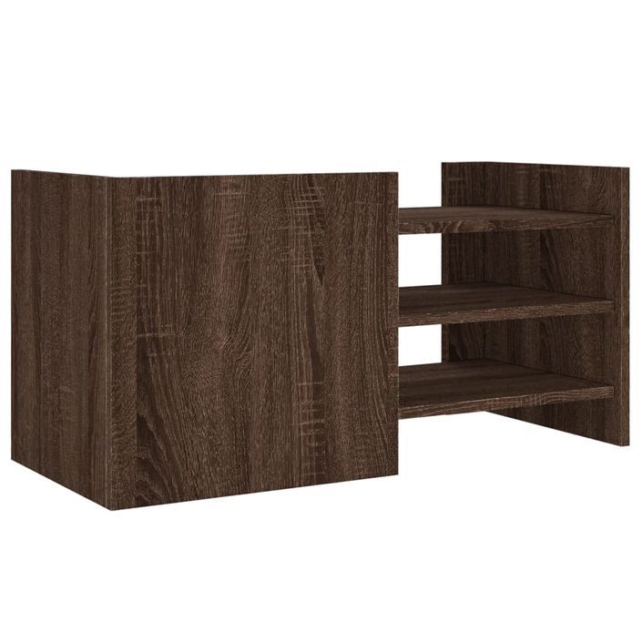 Meuble TV chêne marron 80x35x40 cm bois d'ingénierie - Photo n°6