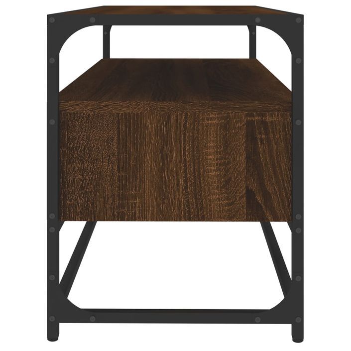 Meuble TV chêne marron 80x35x45 cm bois d'ingénierie - Photo n°7