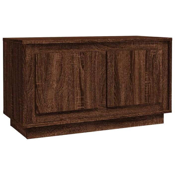 Meuble TV chêne marron 80x35x45 cm bois d'ingénierie - Photo n°1