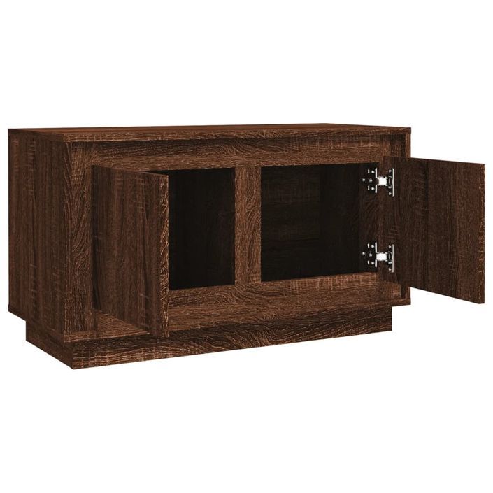 Meuble TV chêne marron 80x35x45 cm bois d'ingénierie - Photo n°7