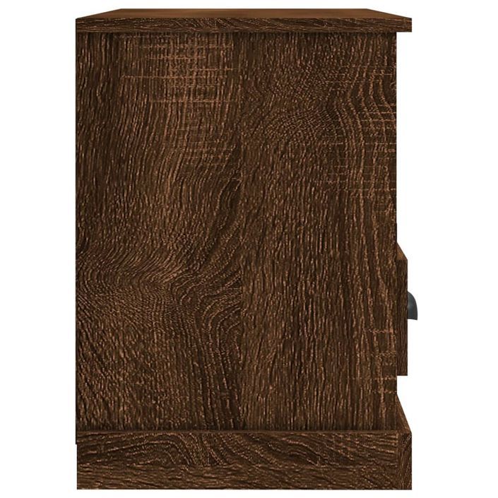 Meuble TV chêne marron 80x35x50 cm bois d'ingénierie - Photo n°7