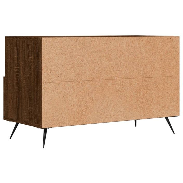 Meuble TV Chêne marron 80x36x50 cm Bois d'ingénierie - Photo n°8