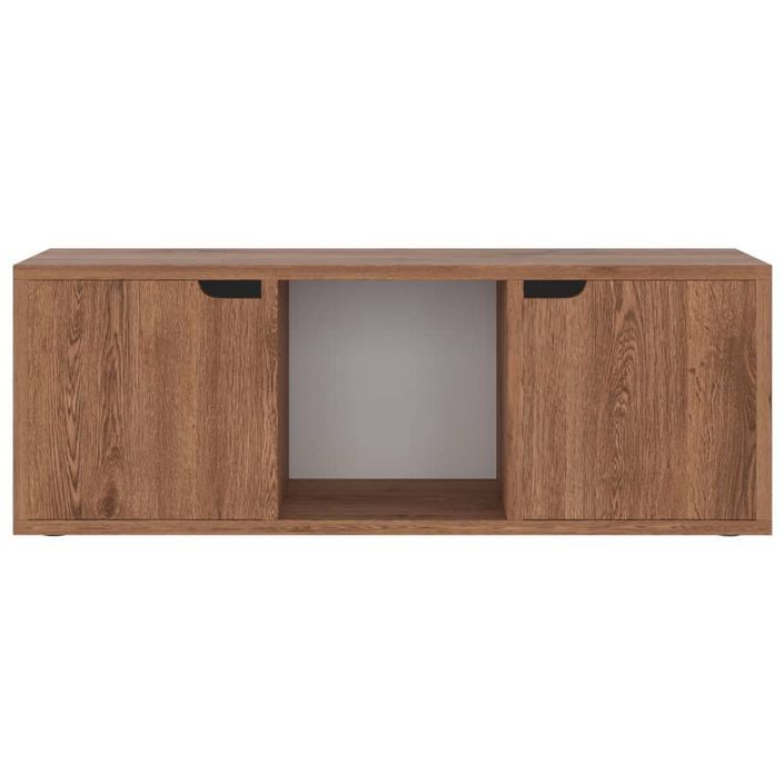 Meuble TV Chêne marron 88,5x27,5x30,5 cm - Photo n°7