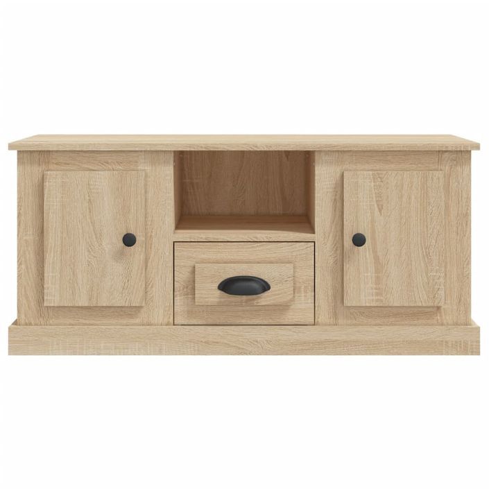 Meuble TV chêne sonoma 100x35,5x45 cm bois d'ingénierie - Photo n°6