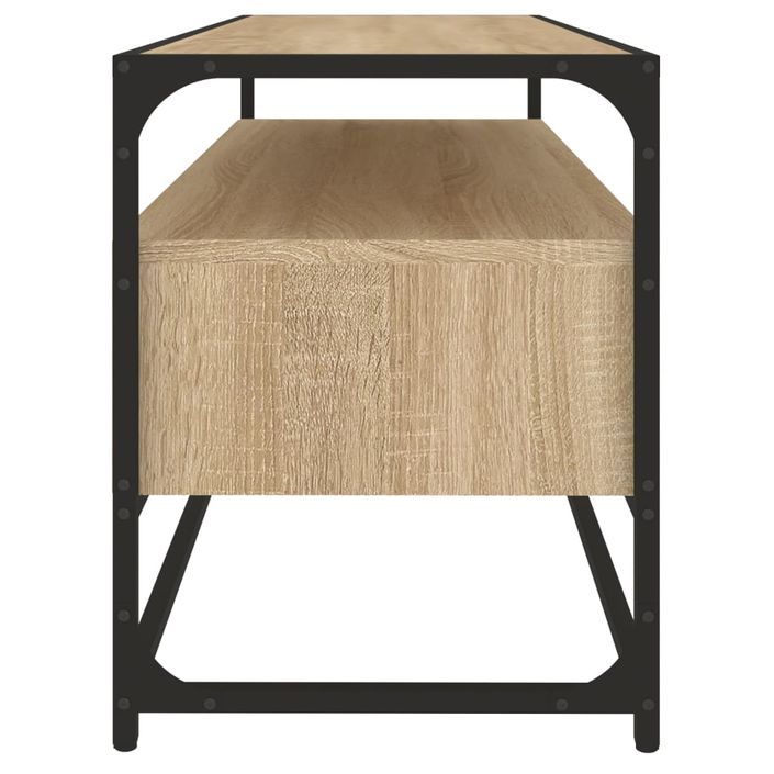 Meuble TV chêne sonoma 100x35x45 cm bois d'ingénierie - Photo n°7