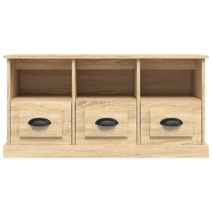 Meuble TV chêne sonoma 100x35x50 cm bois d'ingénierie - Photo n°6