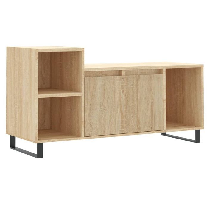 Meuble TV Chêne sonoma 100x35x55 cm Bois d'ingénierie - Photo n°1