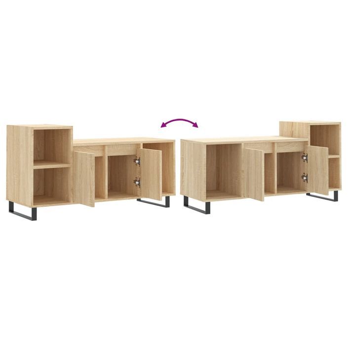 Meuble TV Chêne sonoma 100x35x55 cm Bois d'ingénierie - Photo n°9