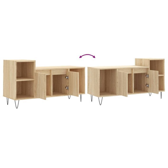 Meuble TV Chêne sonoma 100x35x55 cm Bois d'ingénierie - Photo n°9