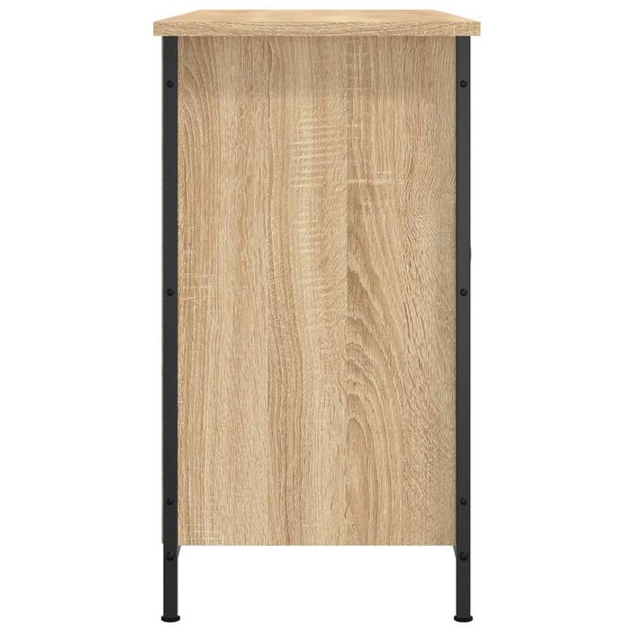 Meuble TV chêne sonoma 100x35x65 cm bois d'ingénierie - Photo n°7