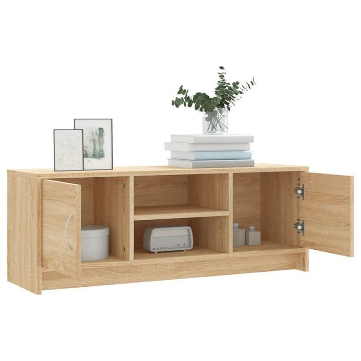 Meuble TV chêne sonoma 102x30x37,5 cm bois d'ingénierie - Photo n°4