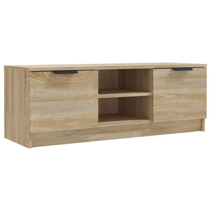 Meuble TV Chêne sonoma 102x35x36,5 cm Bois d'ingénierie - Photo n°2