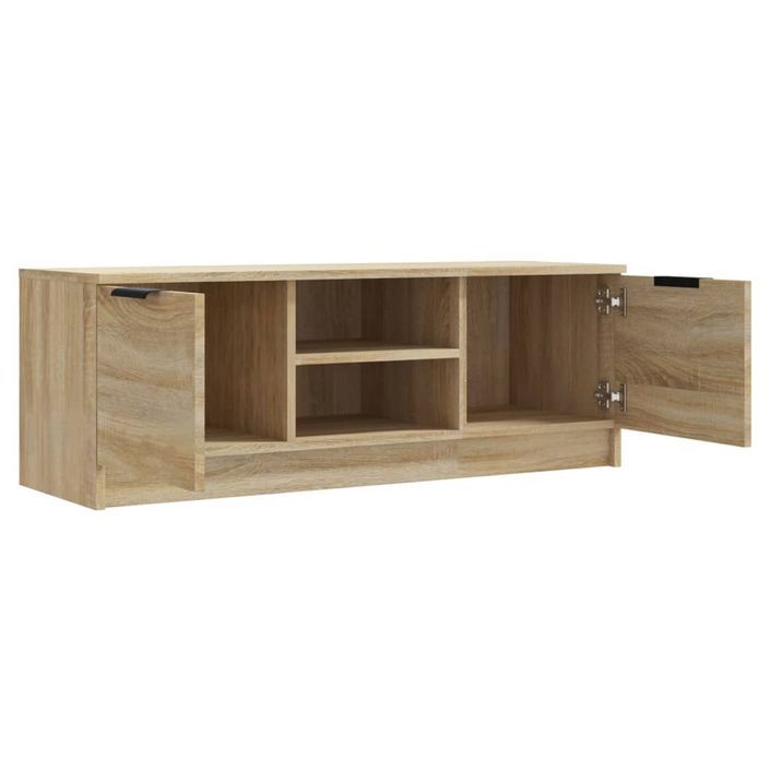 Meuble TV Chêne sonoma 102x35x36,5 cm Bois d'ingénierie - Photo n°4