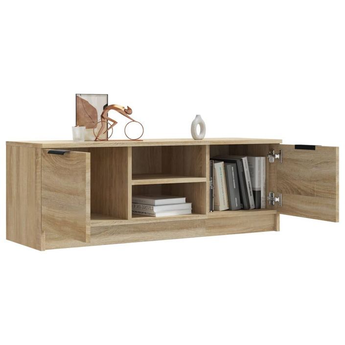 Meuble TV Chêne sonoma 102x35x36,5 cm Bois d'ingénierie - Photo n°7