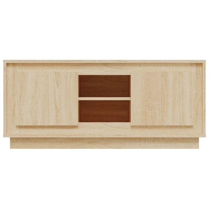 Meuble TV chêne sonoma 102x35x45 cm bois d'ingénierie - Photo n°6