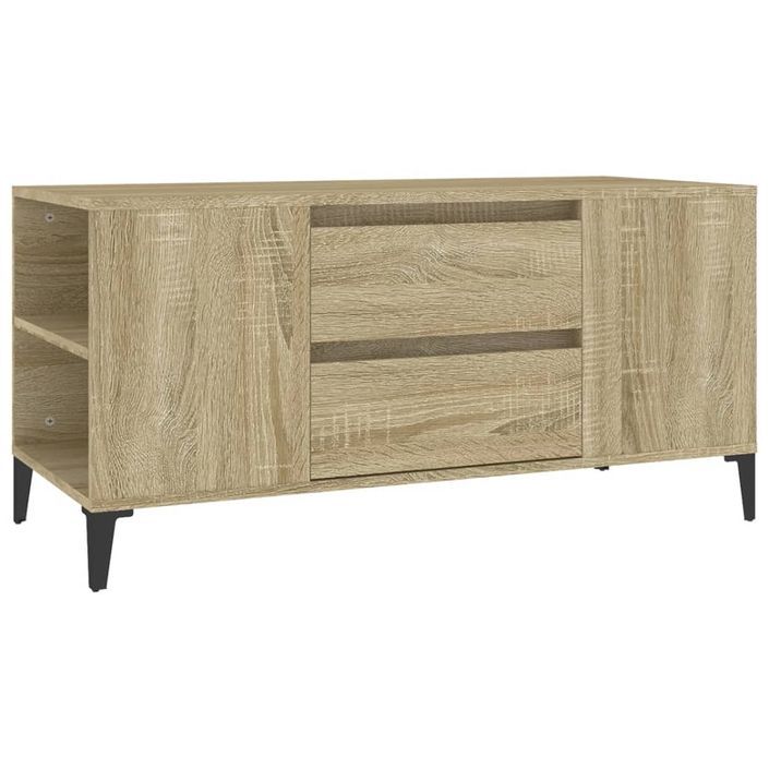 Meuble TV Chêne sonoma 102x44,5x50 cm Bois d'ingénierie - Photo n°1