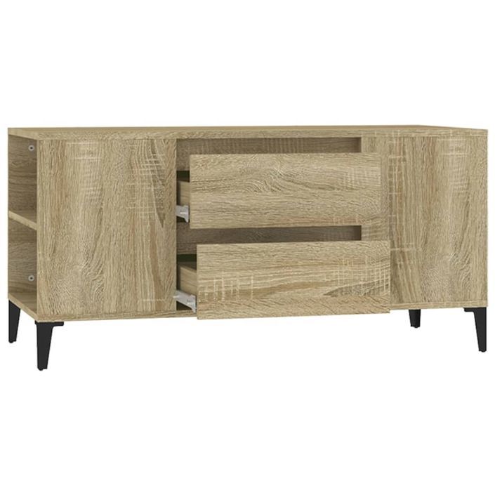 Meuble TV Chêne sonoma 102x44,5x50 cm Bois d'ingénierie - Photo n°7