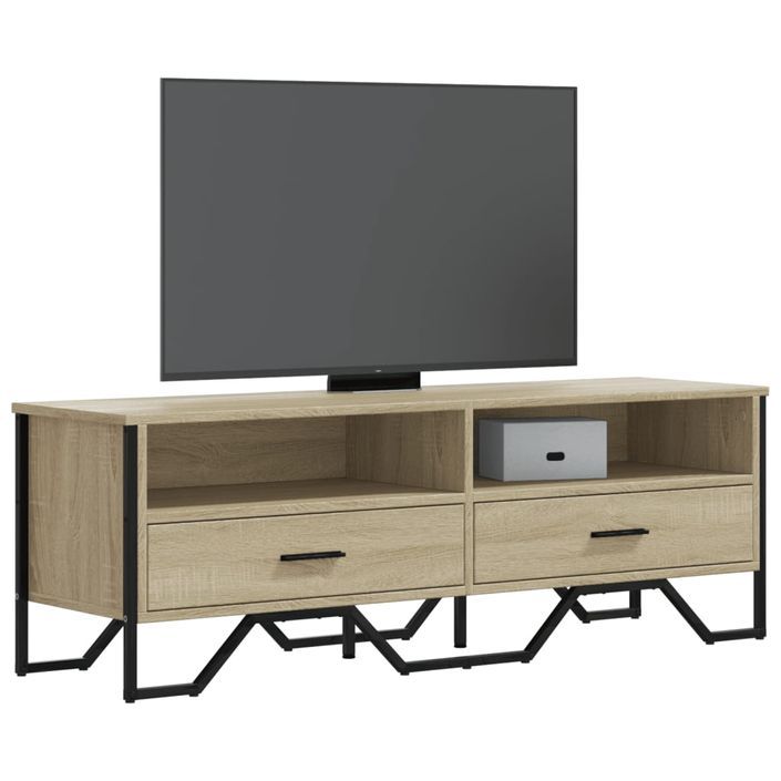 Meuble TV chêne sonoma 122x34x41 cm bois d'ingénierie - Photo n°1