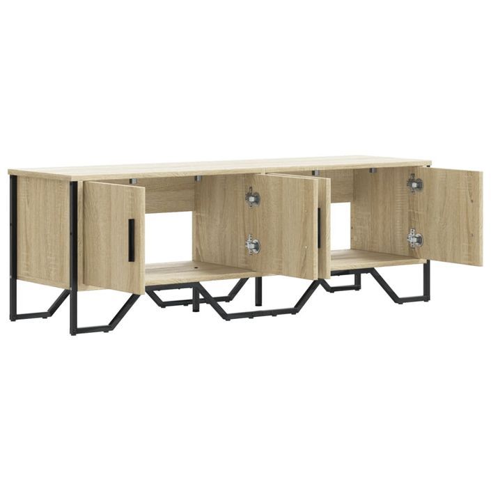 Meuble TV chêne sonoma 122x34x41 cm bois d'ingénierie - Photo n°7